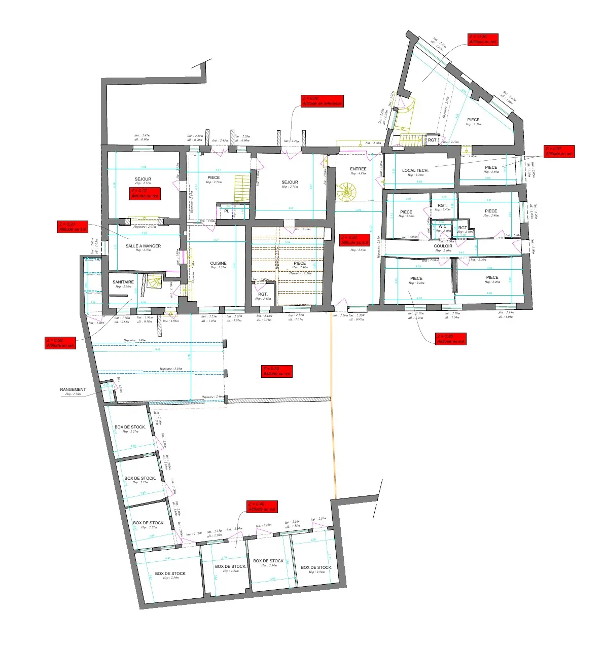 Plan d'intérieur - Relevé as-built